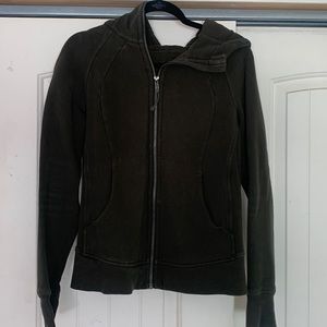 Olive green lululemon scuba sweatshirt